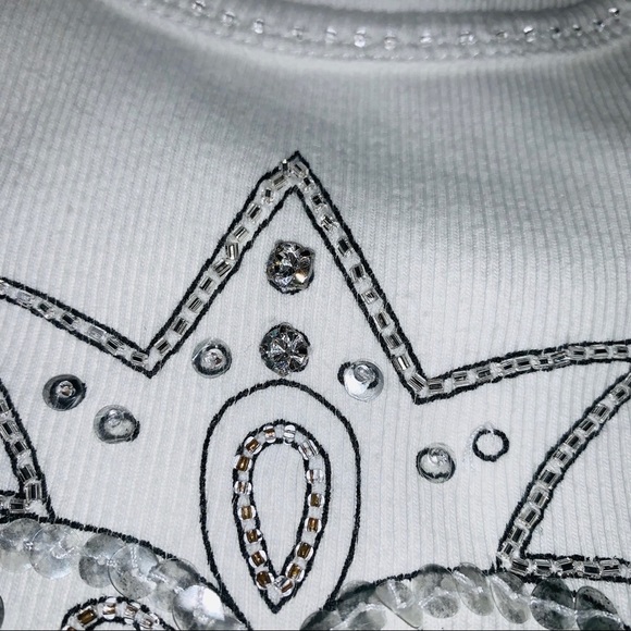 BLING WHITE TANK TOP - Picture 4 of 5